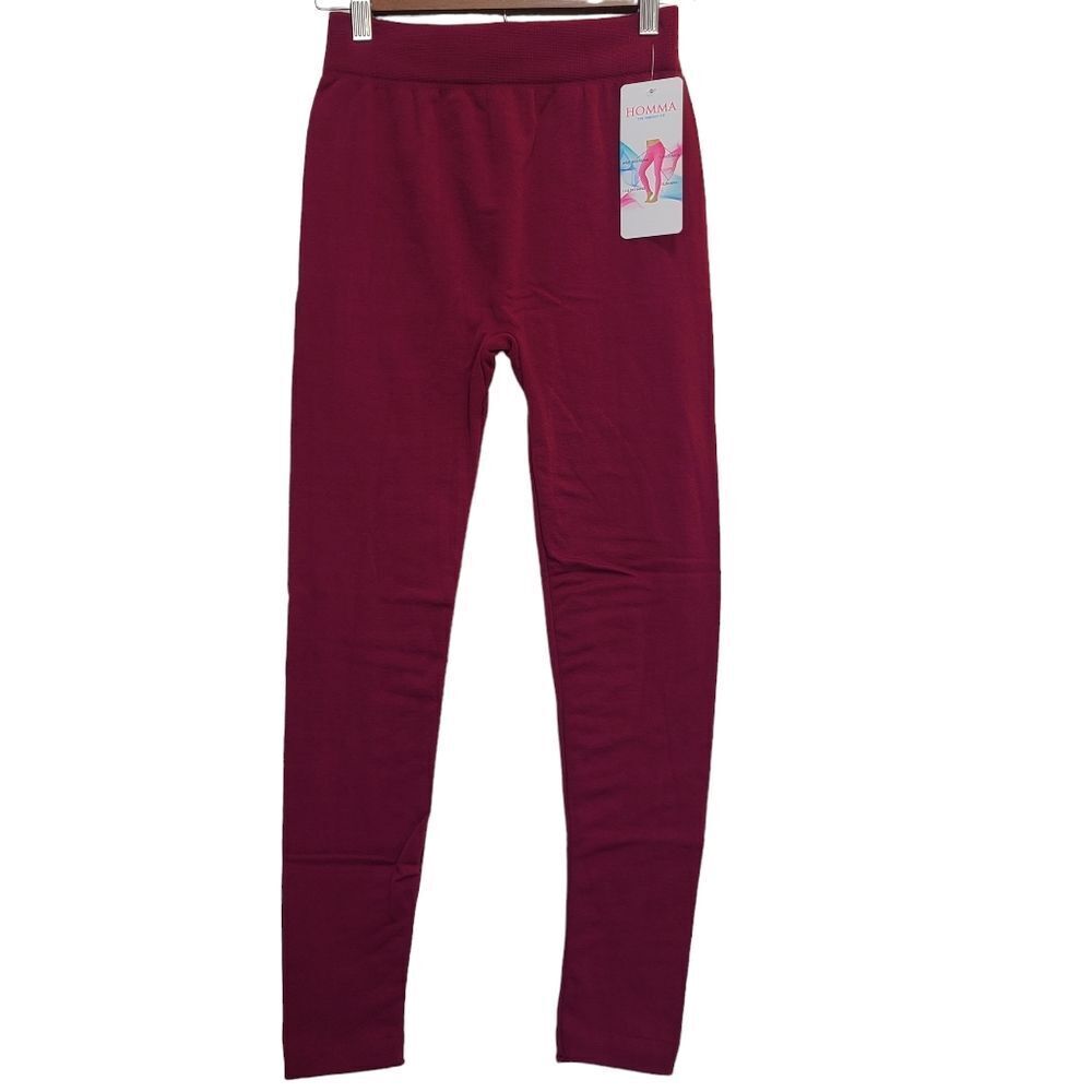 Homma The Perfect Fit Fleece Leggings Wide Waistband Slimming Size S M L - Picture 2 of 9